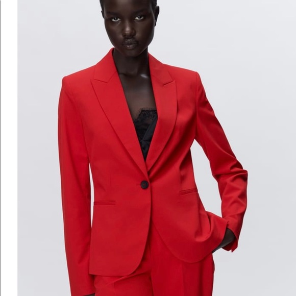 Zara Jackets & Blazers - ZARA WOMEN BLAZER JACKET , RED BLAZER , NEW WITH TAG !!